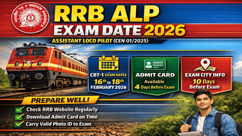 Railway RRB ALP Exam Date 2026