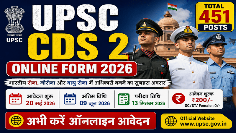 UPSC CDS 2 Online Form 2026