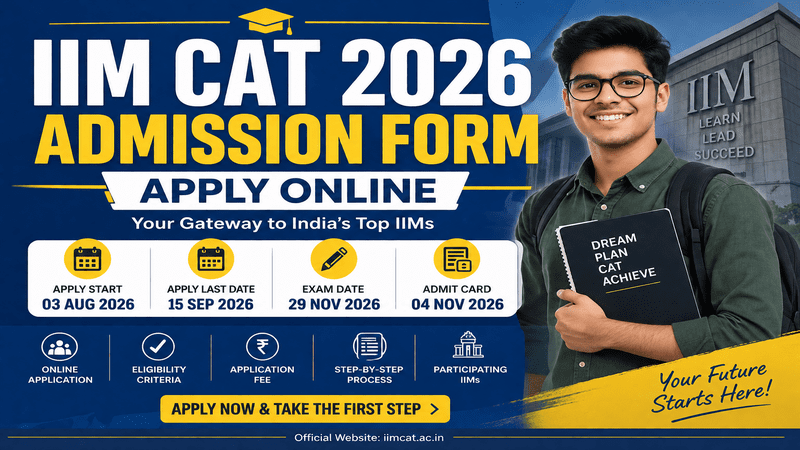 IIM CAT 2026 Admission Form Apply Online