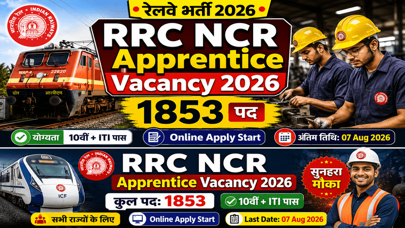 RRC NCR Apprentice Vacancy 2026